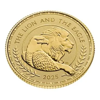 1/10 Unze Goldmünze Großbritannien 2025 | Motiv: The British Lion and American Eagle