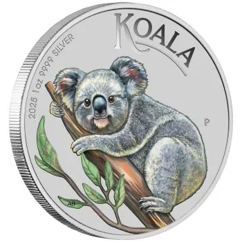 1 Unze Silbermünze Australien 2025 Blister in Farbe - Koala | Brisbane Money Expo ANDA Special