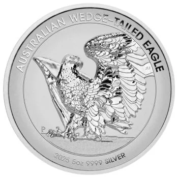 5 Unze Silbermünze Australien 2025 - Keilschwanzadler (Wedge-Tailed Eagle) in Reverse Proof Ultra High Relief