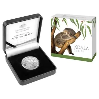 1 Unze Silbermünze Australien 2025 - Koala HIGH RELIEF in Polierte Platte | RAM Ausgabe | 2. Ausgabe
