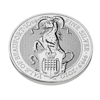 10 Unze Silbermünze Großbritannien 2020 - The Queen's Beasts | Yale of Beaufort *