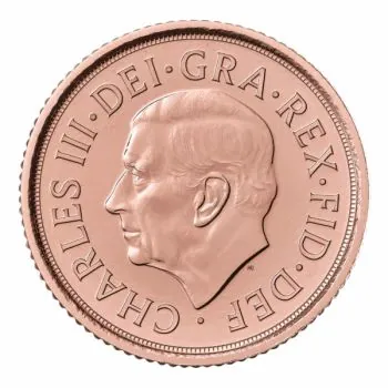 Großbritannien 1/2 Pfund Sovereign Goldmünze 2025 - Motiv: König Charles ( Charles III. )
