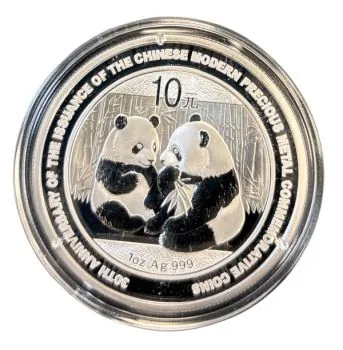 1 Unze Silbermünze China 2009 - Panda * | 30th Anniversary