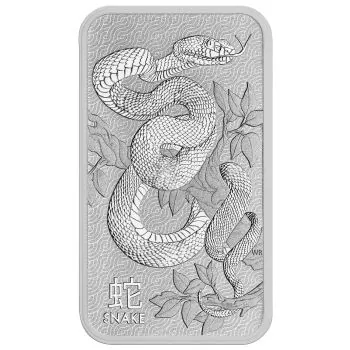 1 Unze Silberbarren Perth Mint | Motiv: Lunar Schlange ( Lunar Snake)