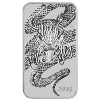 1 Unze Silber Münzbarren Australien 2025 - Dragon Rectangle