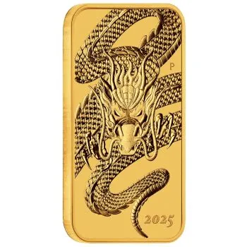 1 Unze Gold Münzbarren Australien 2025 - Dragon Rectangle