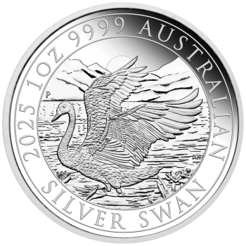 1 Unze Silbermünze Australien 2025 in Polierte Platte | Motiv: Der Schwan - The Swan | Perth Money Expo ANDA Ausgabe