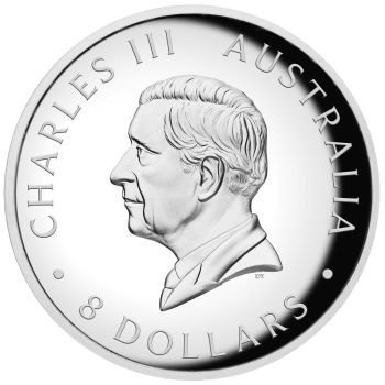 Hochwertige 5-Unzen-Silbermünze 2025 „The Swan“ der Perth Mint in High Relief und Polierter Platte. Geliefert im Etui mit Zertifikat und Umkarton, limitiert auf 500 Stück.