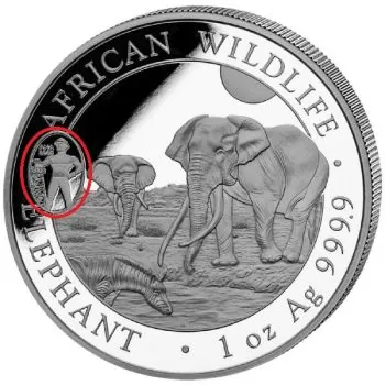1 Unze Silbermünze Somalia 2025 – Elefant mit Privy Mark „ANA Oklahoma City“ aus 999,9 Feinsilber, Motiv Somalia Elefant 2026, in Etui mit Zertifikat