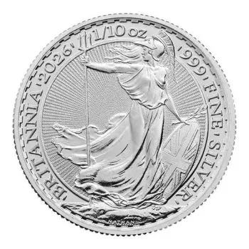 1/10 Unze Silbermünze Großbritannien 2026 - Britannia | Motiv: König Charles ( Charles III. )