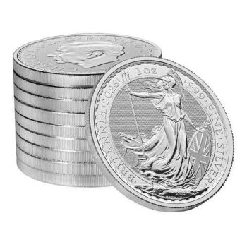 1 Unze Silbermünze Großbritannien 2026 - Britannia | Motiv: König Charles ( Charles III. )