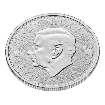 1 Unze Silbermünze Großbritannien 2026 - Britannia | Motiv: König Charles ( Charles III. )