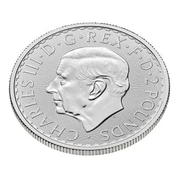 1 Unze Silbermünze Großbritannien 2026 - Britannia | Motiv: König Charles ( Charles III. )