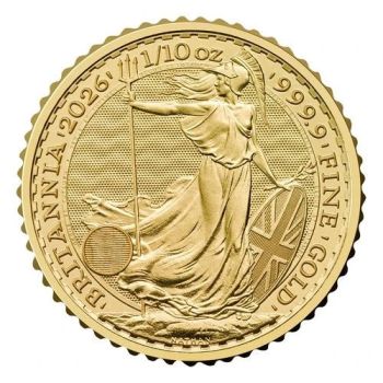 1/10 Unze Goldmünze Großbritannien 2026 - Britannia | Motiv: König Charles ( Charles III. )