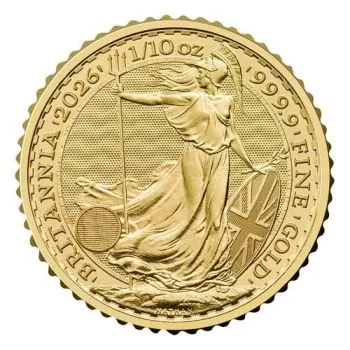 1/10 Unze Goldmünze Großbritannien 2026 - Britannia | Motiv: König Charles ( Charles III. )
