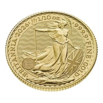 1/10 Unze Goldmünze Großbritannien 2026 - Britannia | Motiv: König Charles ( Charles III. )