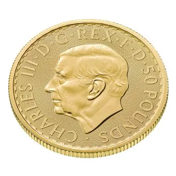 1/2 Unze Goldmünze Großbritannien 2026 - Britannia | Motiv: König Charles ( Charles III. )