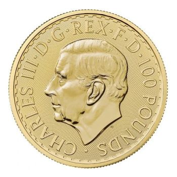 1 Unze Goldmünze Großbritannien 2026 – Britannia mit Porträt von König Charles III. Vorderseite zeigt das offizielle Porträt des Königs, Rückseite die klassische Darstellung der Britannia. Lieferung einzeln in Kapseln oder im 10er Tube