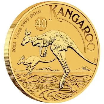 1/4 Unze Goldmünze Australien 2026 - Känguru ( 40. Jahrestag - 40th Anniversary )