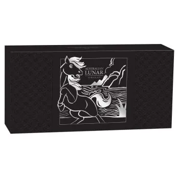 Australien 3er Silbermünzen SET 2026 in Polierte Platte - Lunar Serie 3 - Motiv: PFERD ( Perth Mint )