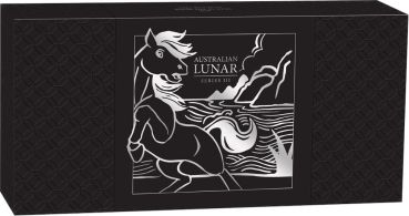 Australien 3 x 1 Unze Silbermünzen TRIO SET 2026 - Lunar Serie 3 - Motiv: PFERD ( Perth Mint ) *