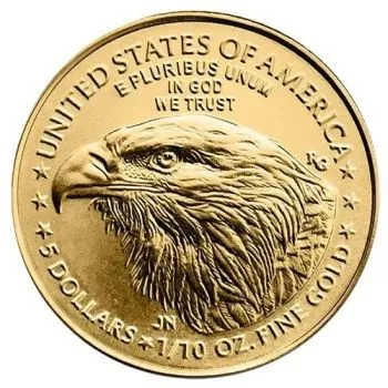 1/10 Unze Goldmünze USA 2026 American Eagle aus 916,67 Gold, Vorderseite mit Lady Liberty, Rückseite mit modernem Adlerkopf im Type 2 Design.