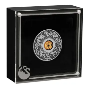 1 Unze Silbermünze Tuvalu 2026 Rotating Charm in Antique Finish | Lunar Serie - Motiv: YEAR OF THE HORSE ( Pferd )