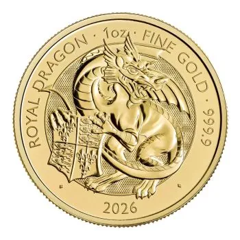 Great Britain 2026 1 oz Gold Coin – The Royal Tudor Beasts Collection: Royal Dragon
