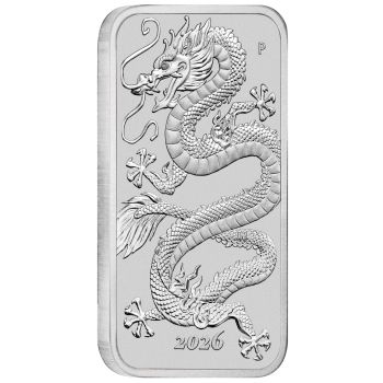 1 Unze Silber Münzbarren Australien 2026 - Dragon Rectangle