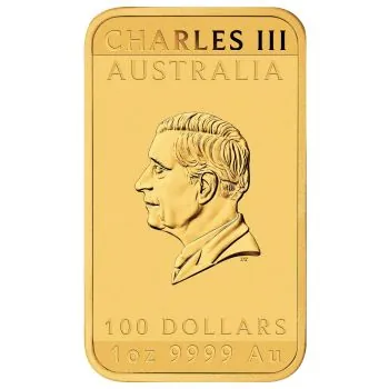 Rückseite 1 Unze Gold Münzbarren Australien 2025 - Dragon Rectangle