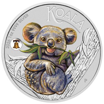 1 oz Silver Koala 2026 Perth Mint Pittsburgh ANA World’s Fair of Money Special with Liberty Bell Privy Mark