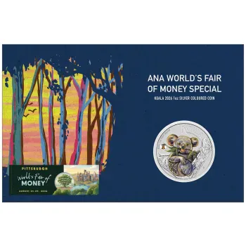 1 oz Silver Koala 2026 Perth Mint Pittsburgh ANA World’s Fair of Money Special with Liberty Bell Privy Mark