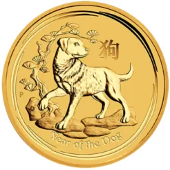 1/2 Unze Goldmünze Australien 2018 - Lunar Serie 2 - Motiv: HUND