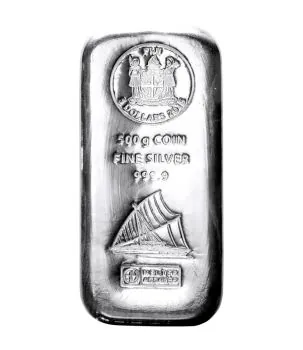 500 Gramm Silber Münzbarren Argor Heraeus - Fiji mit Zertifikat