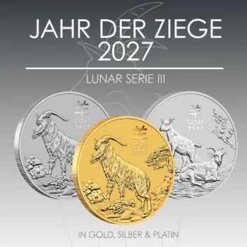 1 Unze Goldmünze Australien 2027 - Lunar Serie 3 - Motiv: ZIEGE | Perth Mint