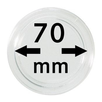 LINDNER Münzkapsel für dickere Münzen | Innen-Ø 70,00 mm, Innenhöhe 5,50 mm