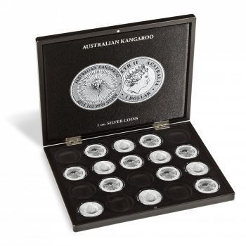 LEUCHTTURM Münzkassette für 20 Australian Kangaroo Silbermünzen in Kapseln