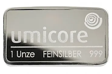1 Unze Silberbarren Umicore
