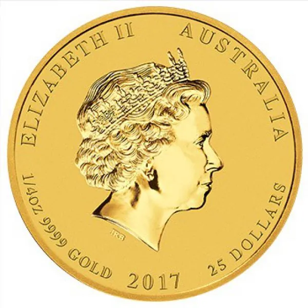 1/4 Unze Goldmünze Australien 2017 - Lunar Serie 2 - Motiv: HAHN