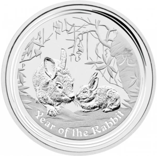 1 Unze Silbermünze Australien 2011 - Lunar Serie 2 - HASE