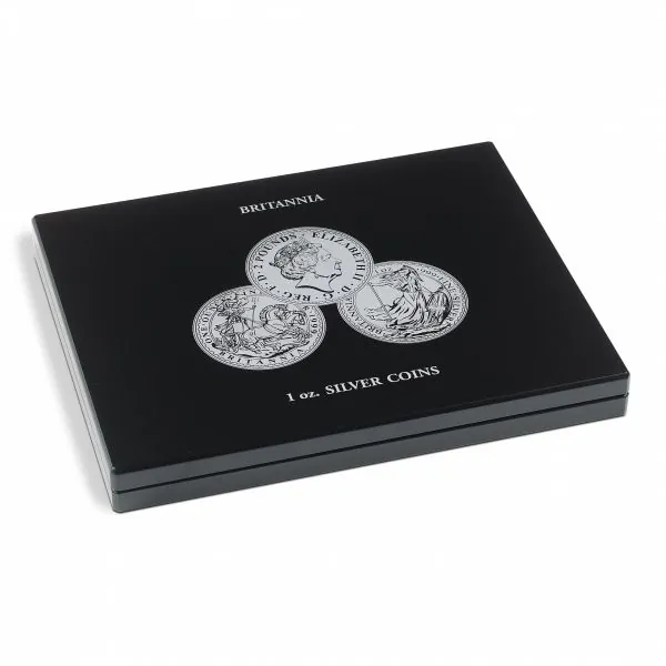 LEUCHTTURM Münzkassette für 20 Britannia Silbermünzen in Kapseln
