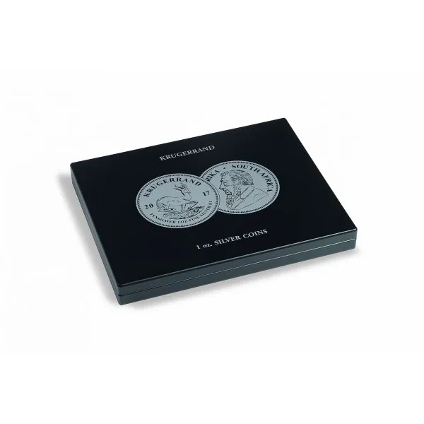 LEUCHTTURM Münzkassette für 20 Südafrika Krügerrand Silbermünzen in Kapseln