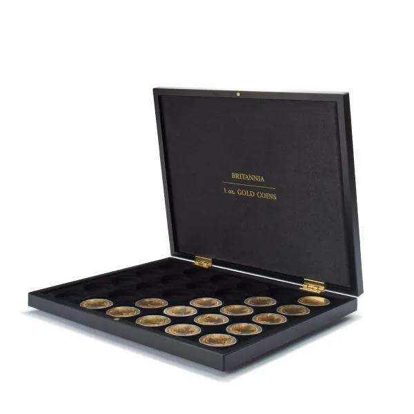 LEUCHTTURM Münzkassette für 30 x 1 Unze Britannia Goldmünzen in Kapseln