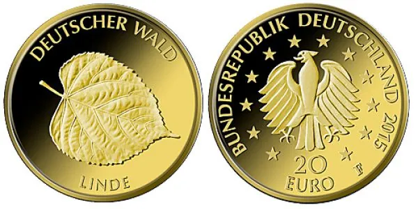 20 Euro Gold Gedenkmünze 2015 Deutscher Wald - Linde 20 Euro Gold Gedenkmünze 2015 Deutscher Wald - Linde