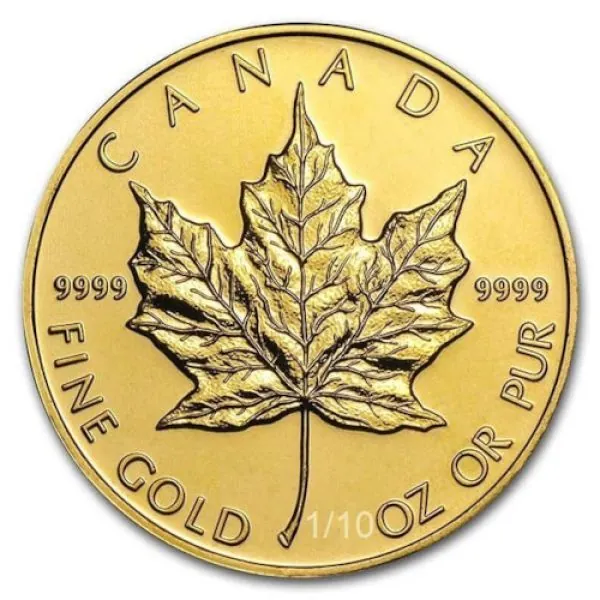 Unser Ankaufspreis für 1/10 Unze Goldmünze Kanada bis 2013 - Maple Leaf