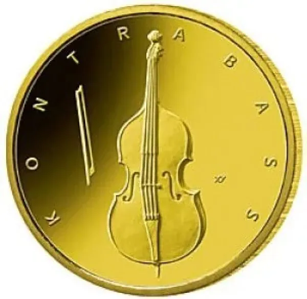 1/4 oz Goldmünze Deutschland 50 Euro 2018 Musikinstrumente Kontrabass – 1. Ausgabe