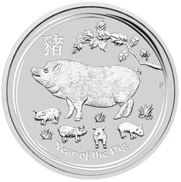 10-Unze-Silbermuenze-Australien-2019---Lunar-Serie-2---Motiv--SCHWEIN