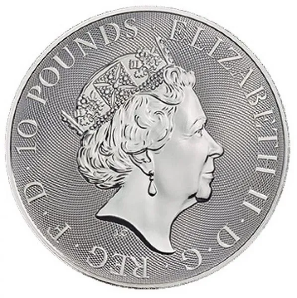 10 Unze Silbermünze Großbritannien 2020 - The Queen's Beasts | Yale of Beaufort *