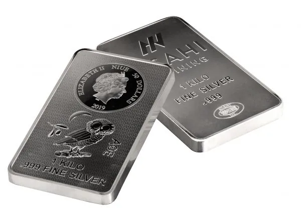 1000 Gramm / 1 Kilo Silbermünze Niue 2019 - Eule *