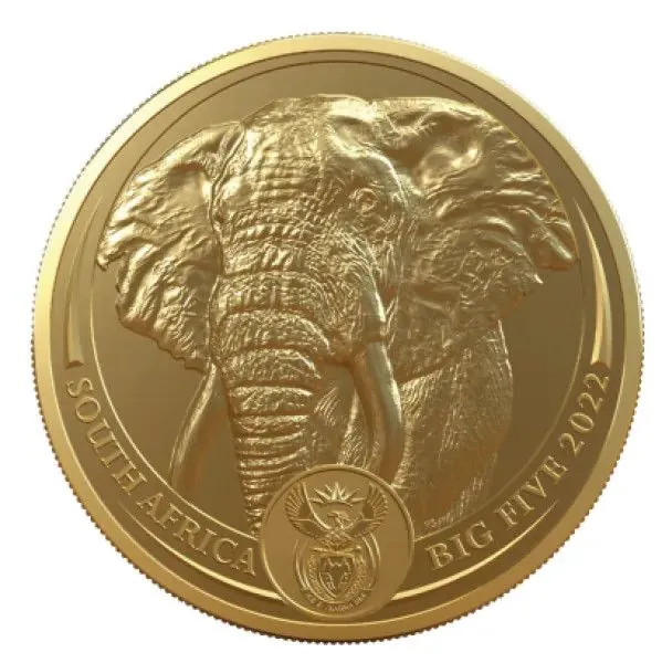 Unser Ankaufspreis für 1 Unze Goldmünze Südafrika - Serie: Big Five - Motiv: Elefant